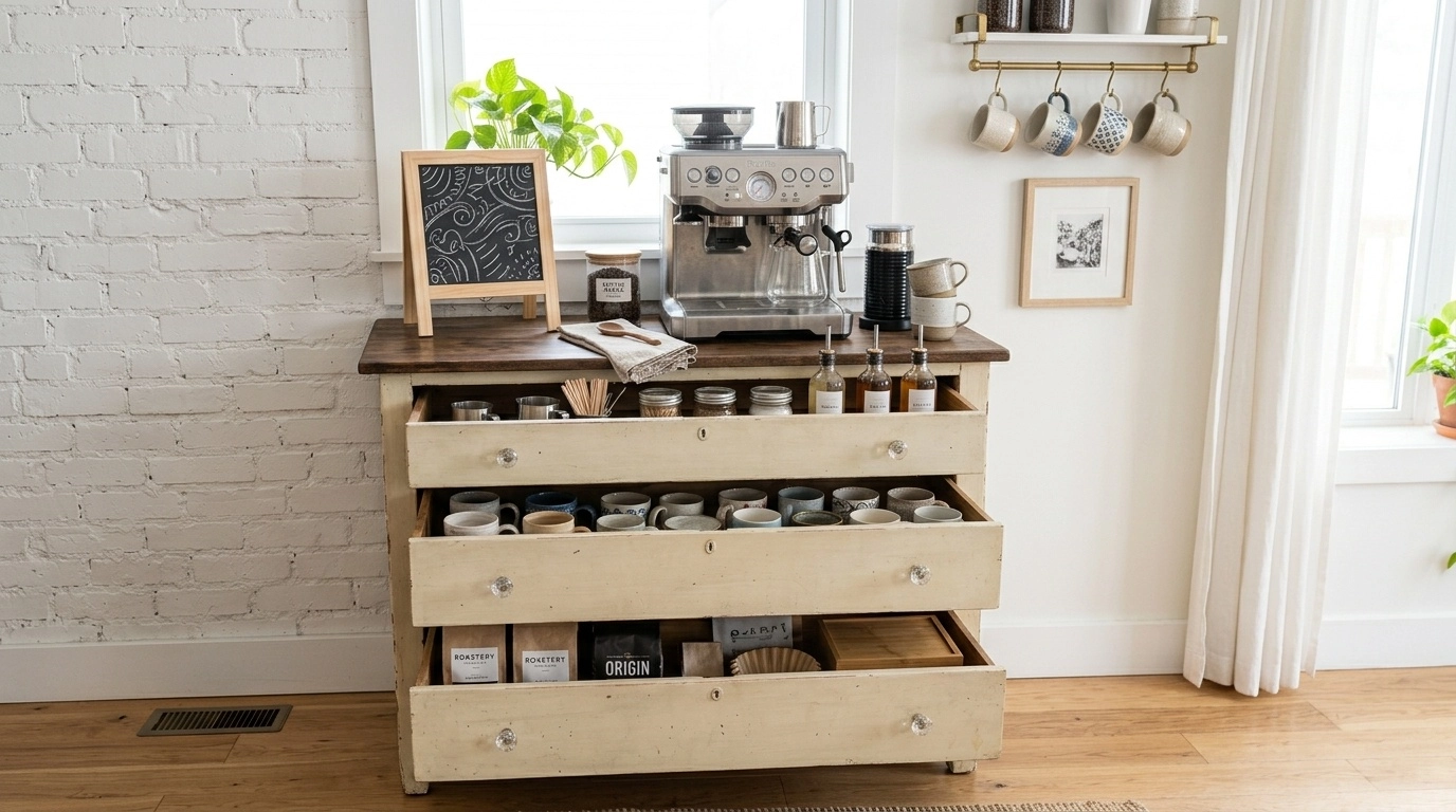 11 Charming Coffee Bar Station Ideas for Small Spaces That Feel Big on Style - IMG05