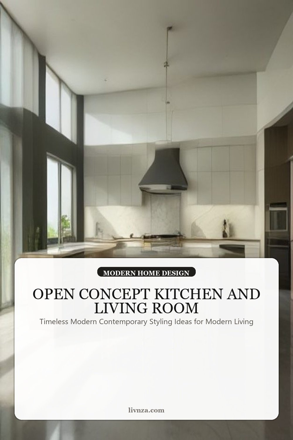Open concept kitchen and living room - Open concept kitchen and living room